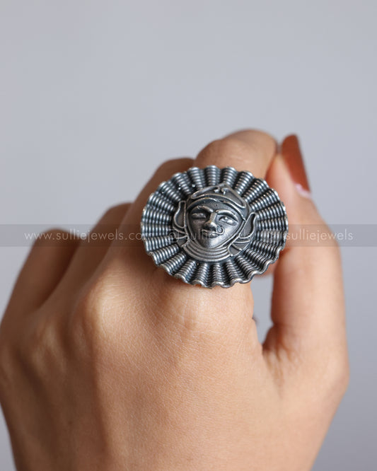 R06 - Ethnic Oxidised  Adjustable Ring