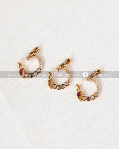 Nose Screw Pin - No Piercing Required - Peacock
