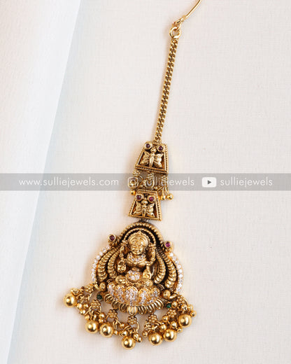 Premium Lakshmi Stone Tikka - Gold Balls