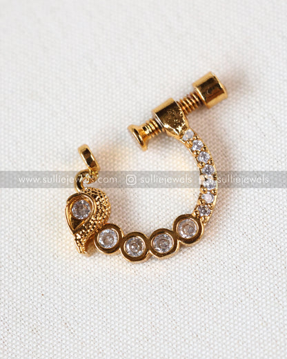 Nose Screw Pin - No Piercing Required - Peacock