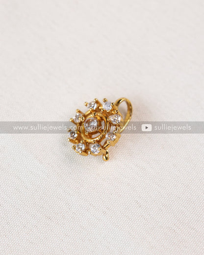 Nose Pin - No Piercing Required - Floral Design