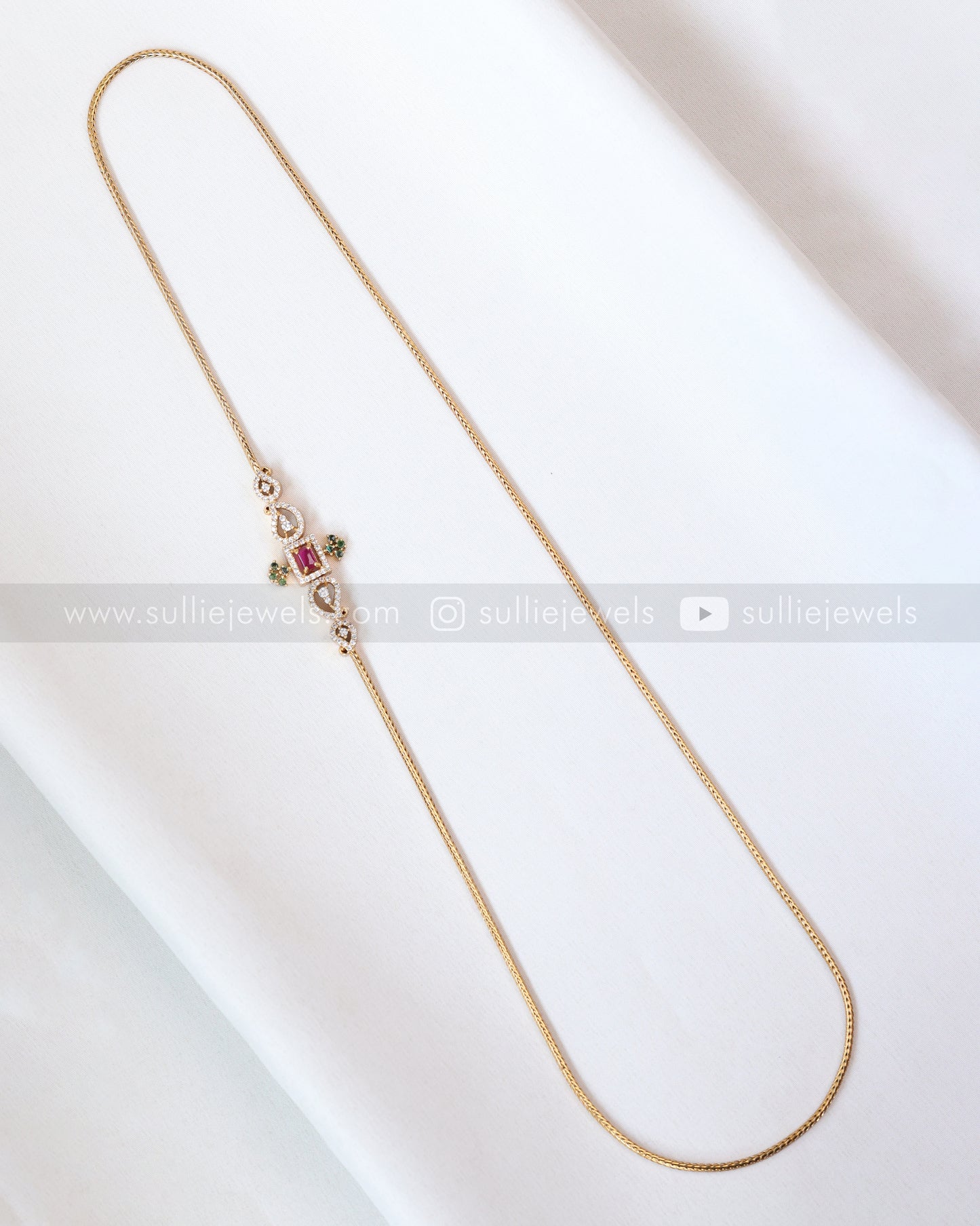 6035 - AD Stone Mogappu Chain