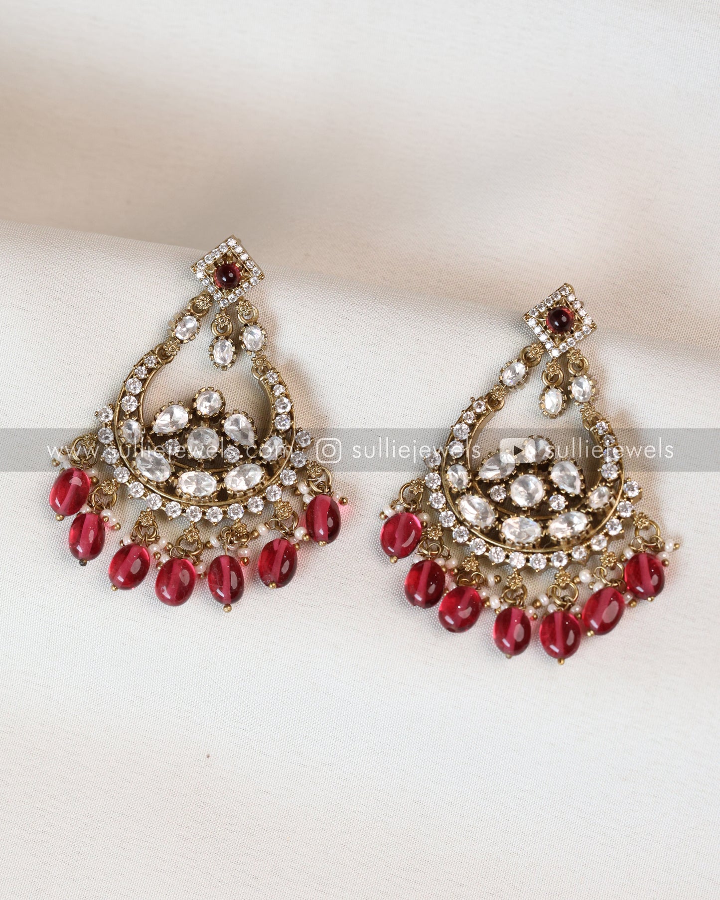 Ruby Premium Polki Earring