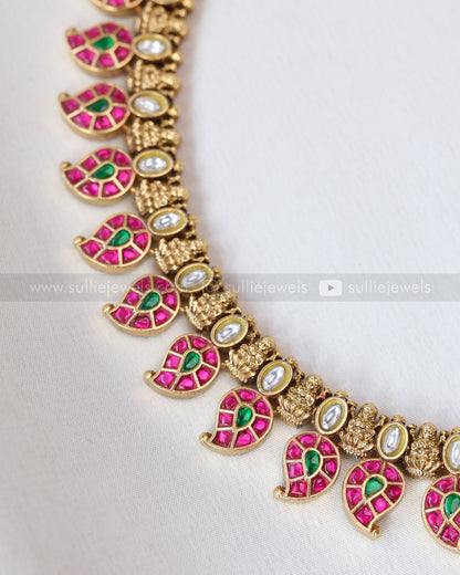 3635 - Jadau Kemp Mango Necklace Chain with Stud