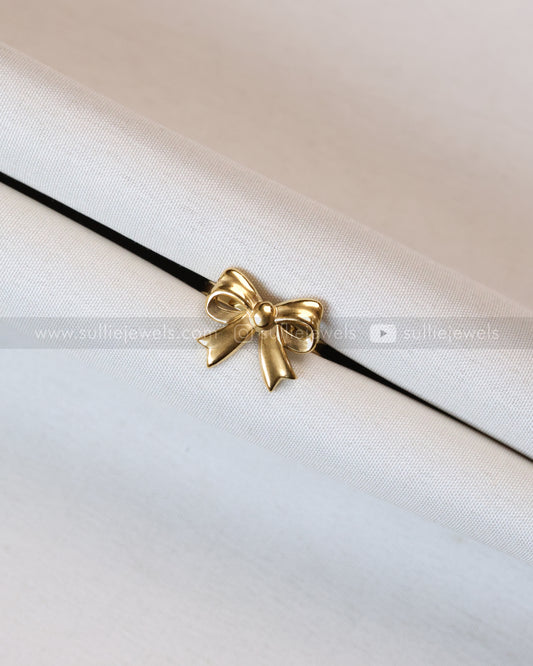 R23 - Golden Bow Knot Adjustable Ring