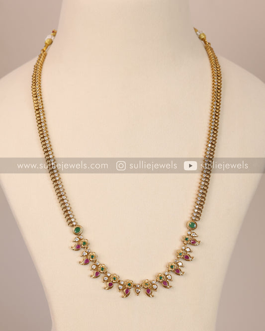 AD Gold Minimal Long Chain with Stud