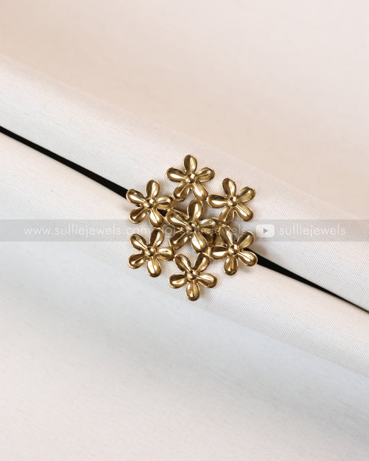 R19 - Golden Daisy Flower Adjustable Ring