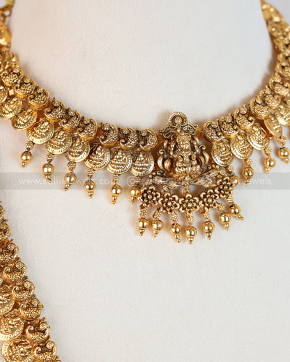 Sullie Basic - Lakshmi Peacock Coin Bridal Combo ( 3 piece )