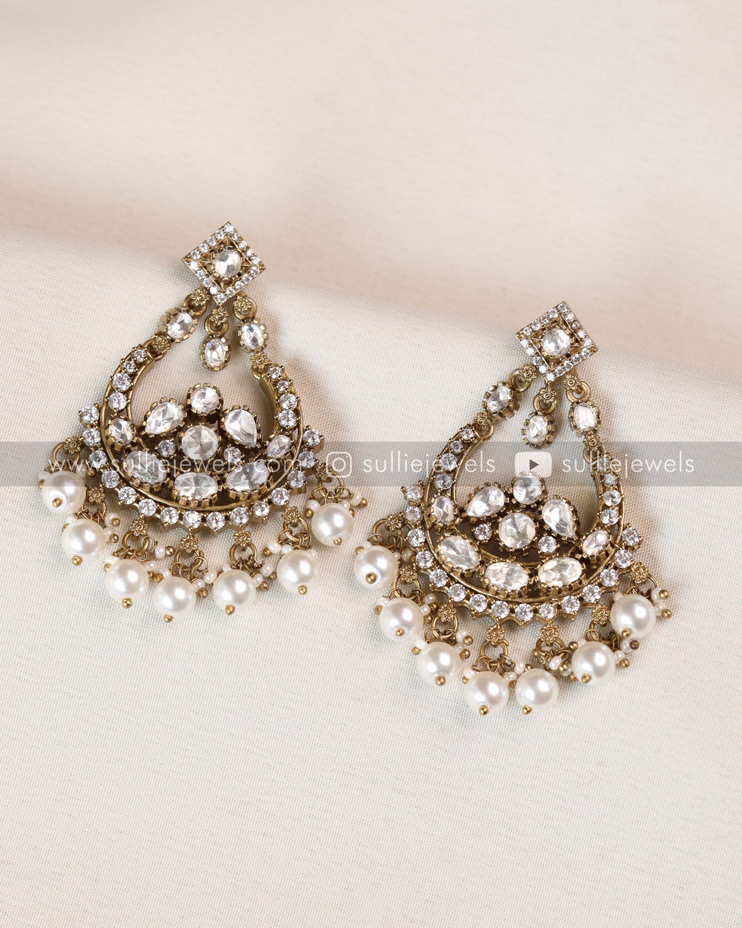 White Premium Polki Earring
