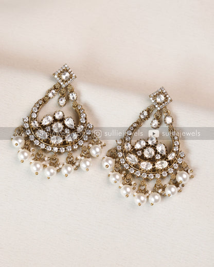 White Premium Polki Earring