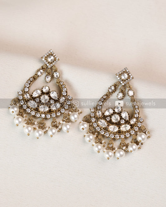 White Premium Polki Earring