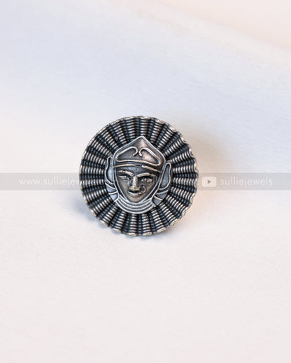 R06 - Ethnic Oxidised  Adjustable Ring