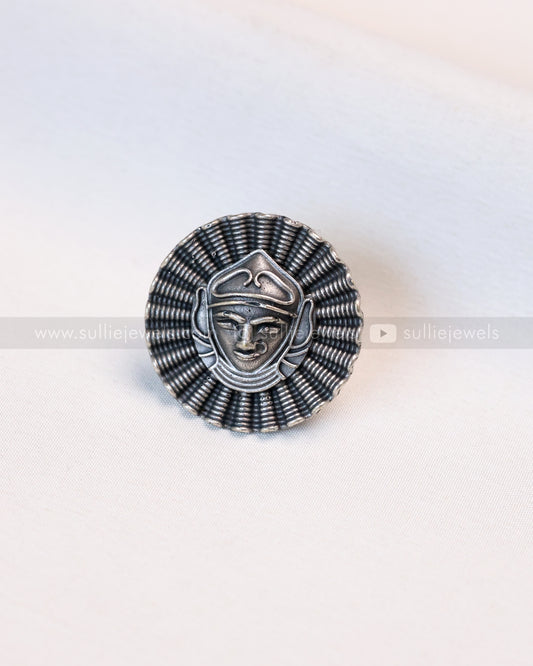 R06 - Ethnic Oxidised  Adjustable Ring