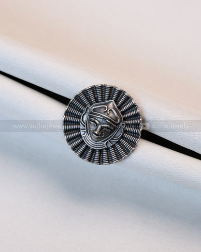 R06 - Ethnic Oxidised  Adjustable Ring
