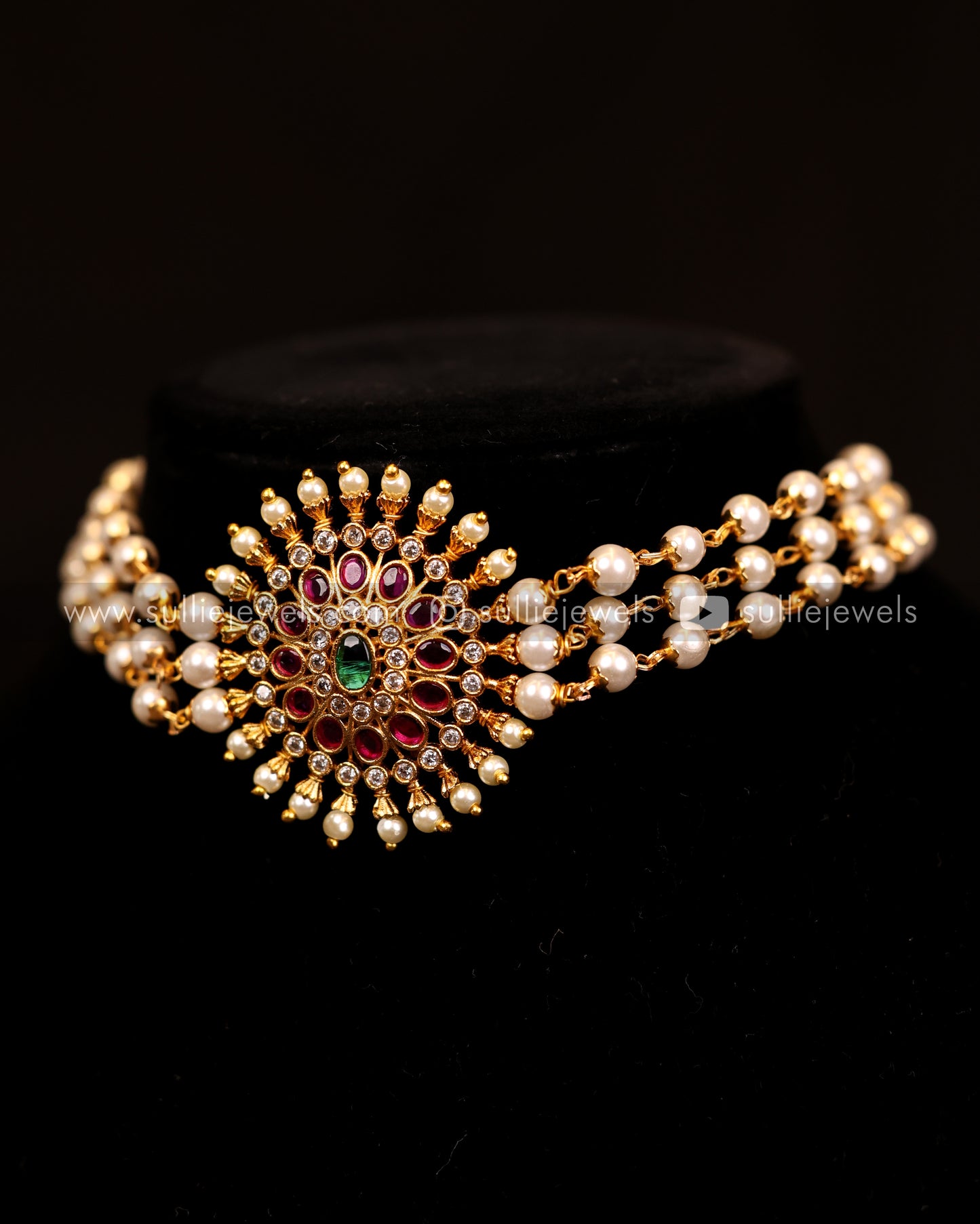 Premium Chakra Pearl Choker Set