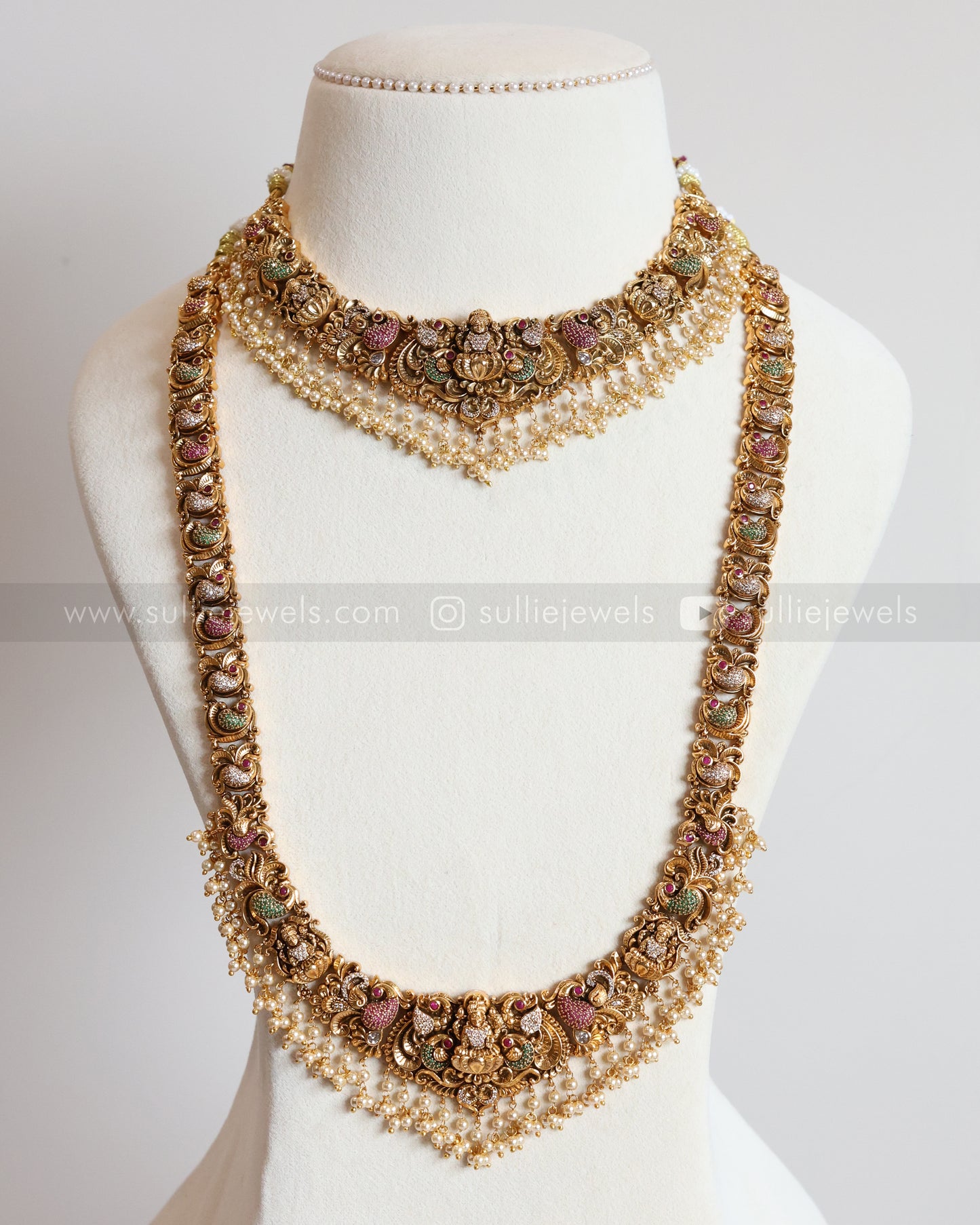 Premium Goddess Multicolour Stone Layered Combo ( 3 piece )