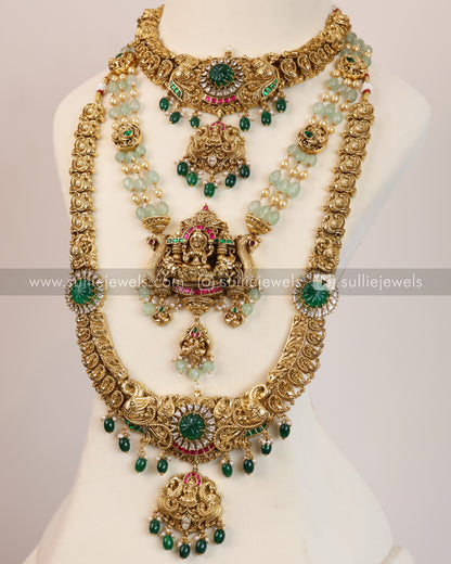 Bridal Premium Combo with Green and Mint Beads ( 5 piece )
