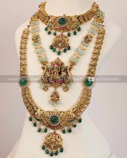 Bridal Premium Combo with Green and Mint Beads ( 5 piece )
