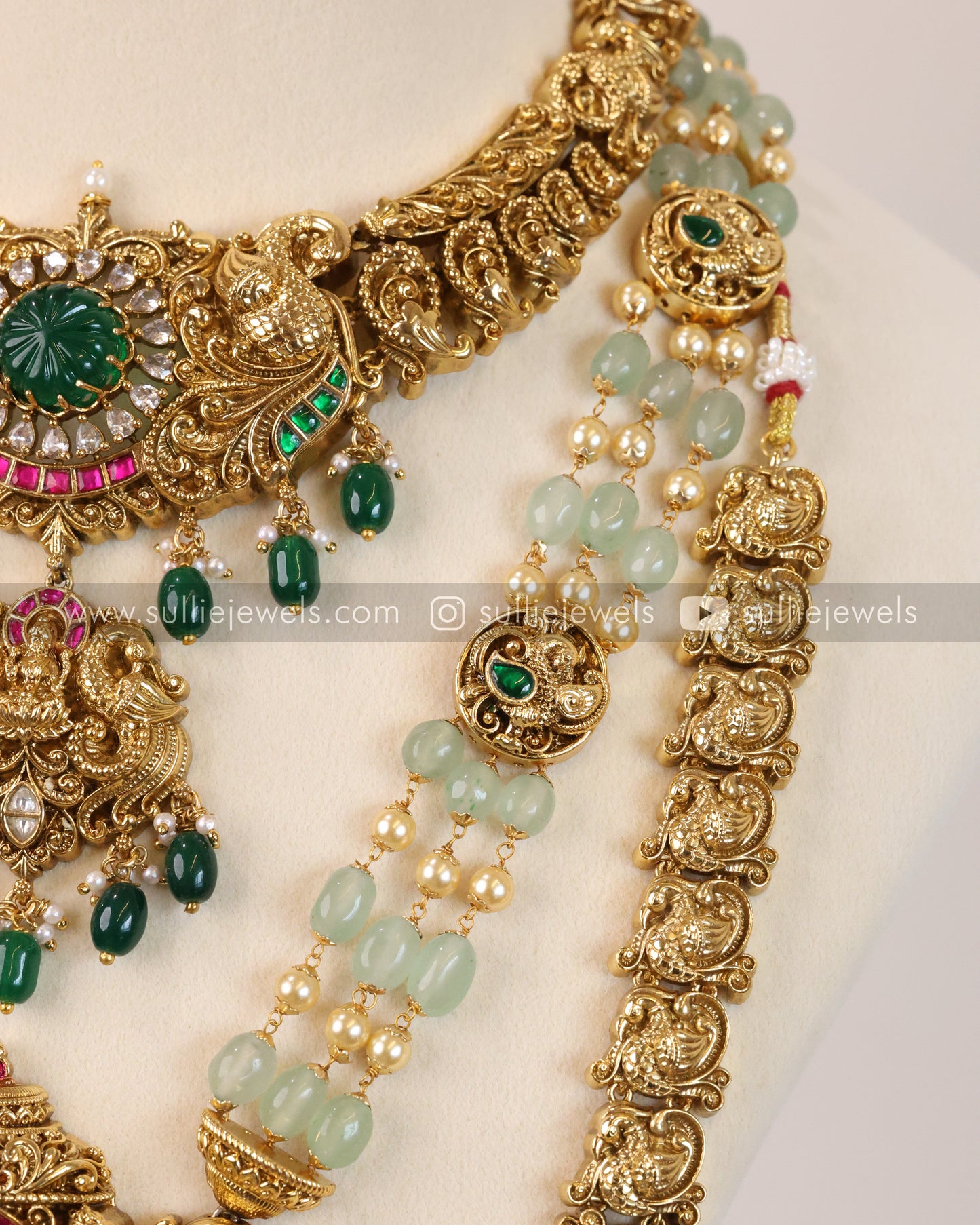 Bridal Premium Combo with Green and Mint Beads ( 5 piece )