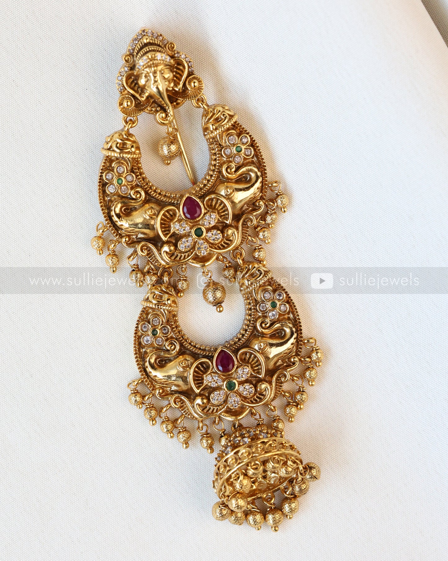 Double Layer Elephant Stone Premium Hair Brooch