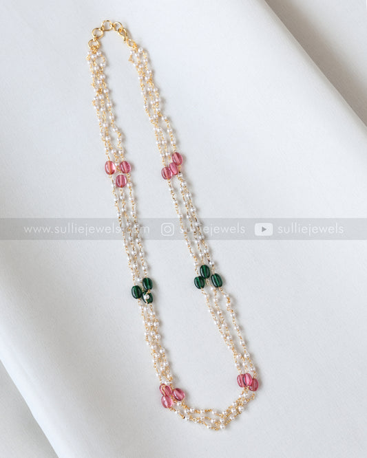 3834 - Multicolour Multi-layered Pearl Chain