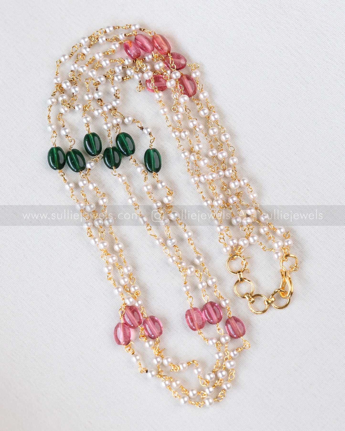 3834 - Multicolour Multi-layered Pearl Chain