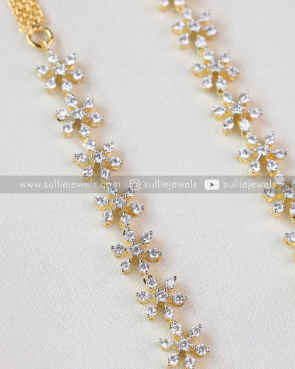 Diamond Floral Gold Hipchain