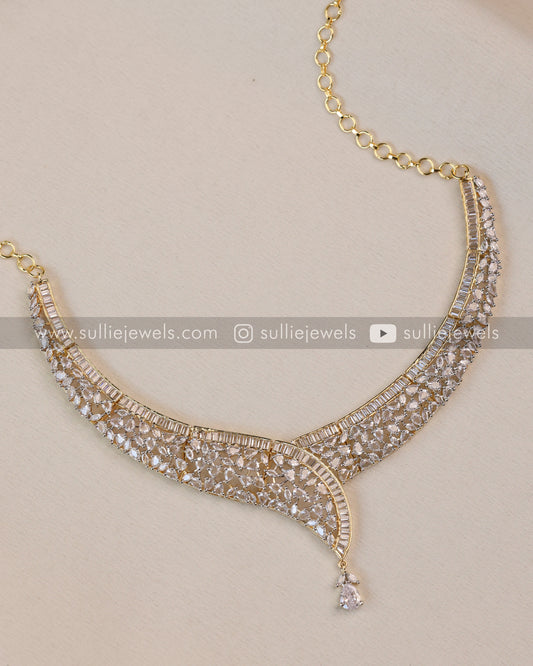 Diamond Designer Necklace with Earrings