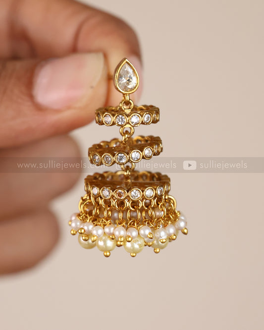 Premium Designer White Jhumka