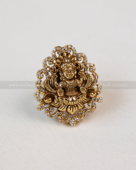 Premium Antique Lakshmi Adjustable Ring