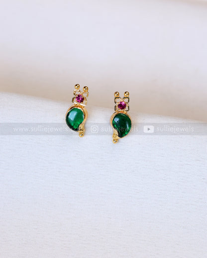 2093 - Gold Plated Palakka 5 layer Choker with Studs