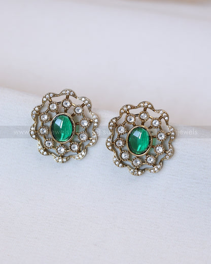2106 - Emerald & Ruby Designer Choker with Stud