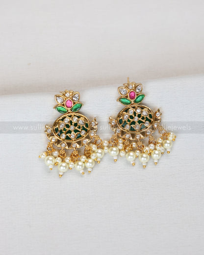 Kundan Inlay Premium Choker / Necklace with Earring