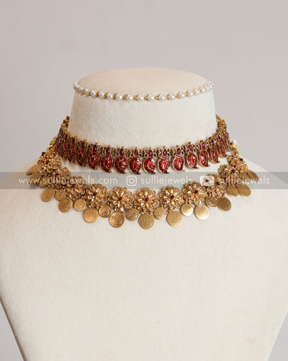 Flower Coin Ruby Palakka Mango Layered Combo ( 4 piece )