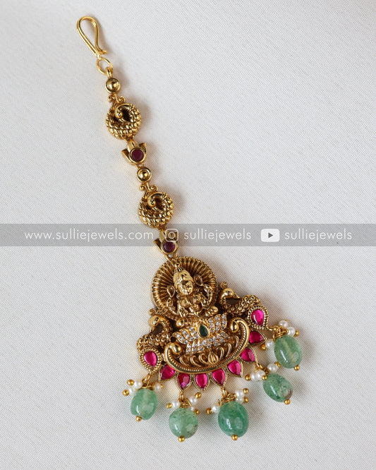 Premium Lakshmi Mint Beads Tikka