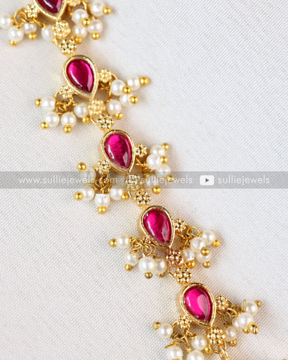 Premium Kemp Chandbali Tikka with Mint beads