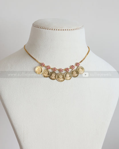 3934 - Ruby Flower Gold Plated Kashumaala