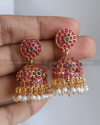 No Idol - Kemp Flower Guttapusalu Long Chain with Jhumka