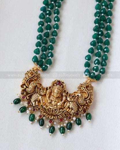 7160 - Sullie Basic - Lakshmi Green Haram with Earrings