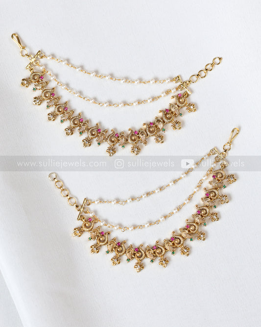 Matt Gold 3 Layer Pearl Matti / Earchain