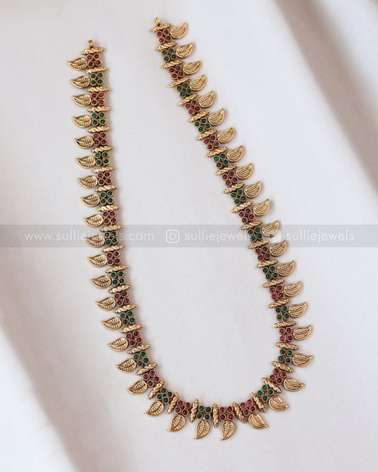 7163 - Sullie Basic - Multicolour Mango Long Chain with Jhumka