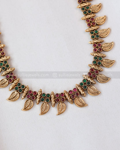 7163 - Sullie Basic - Multicolour Mango Long Chain with Jhumka