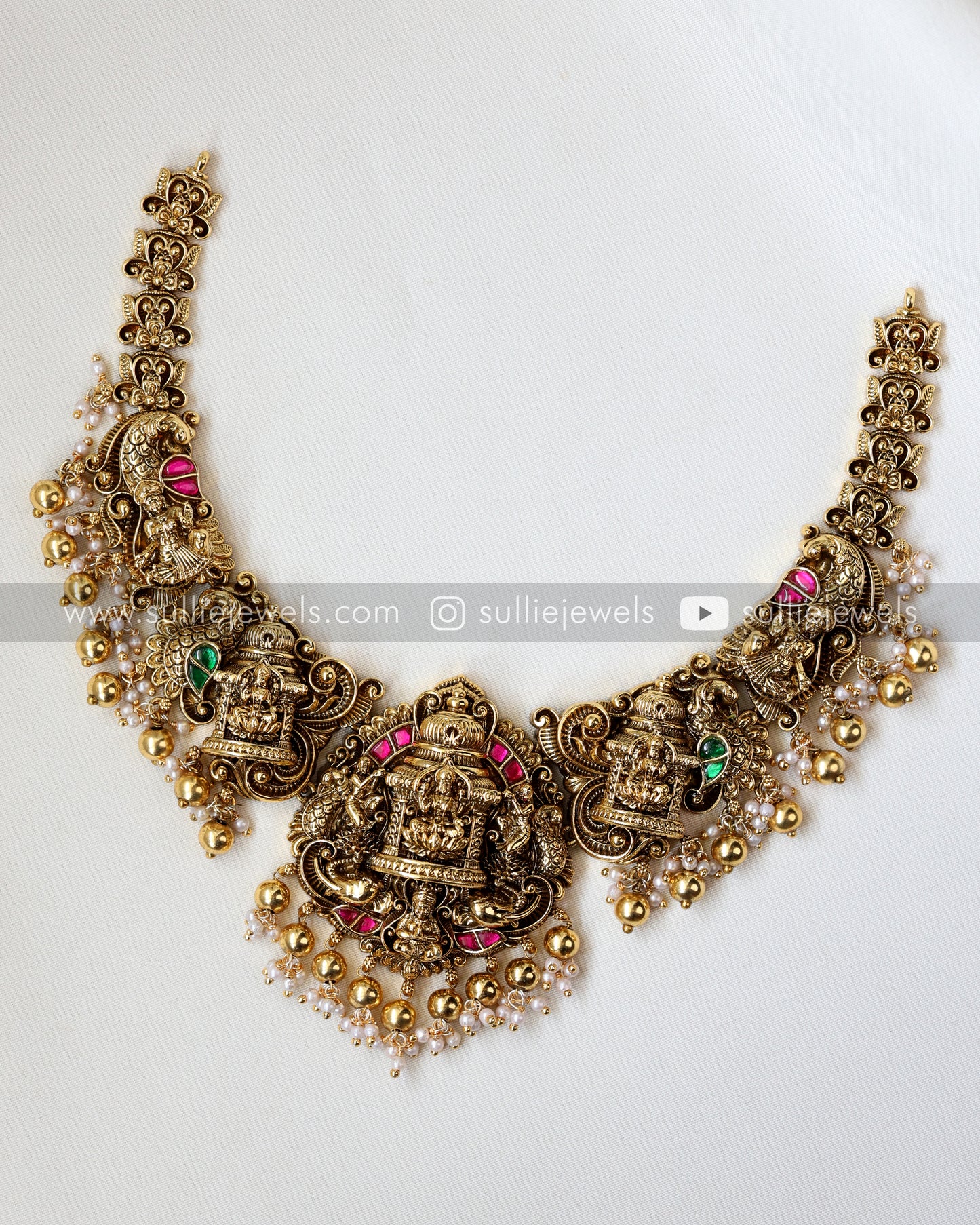 Premium Goddess Bridal Combo - Gold Beads ( 3 piece )