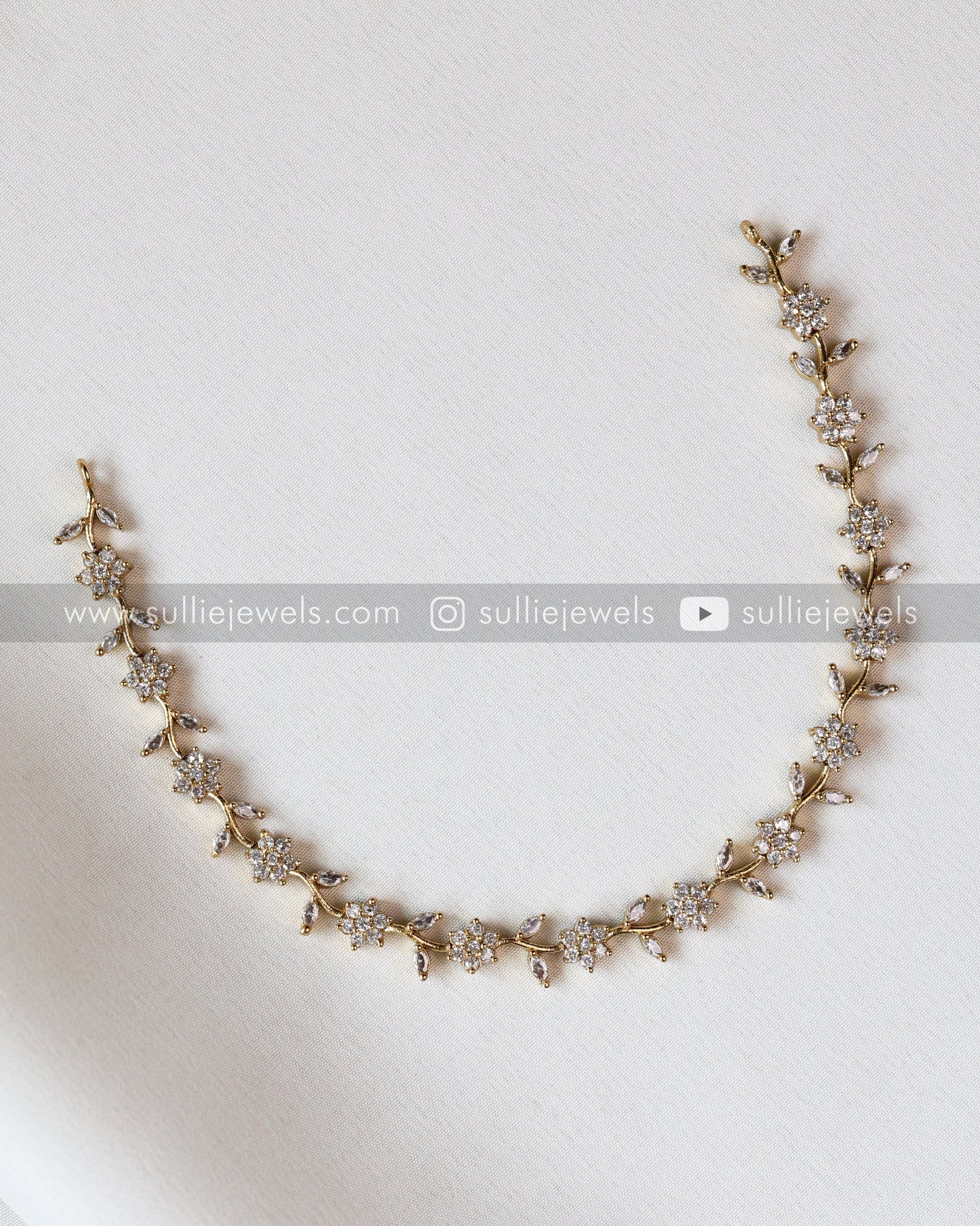 Diamond Climber Necklace with Stud