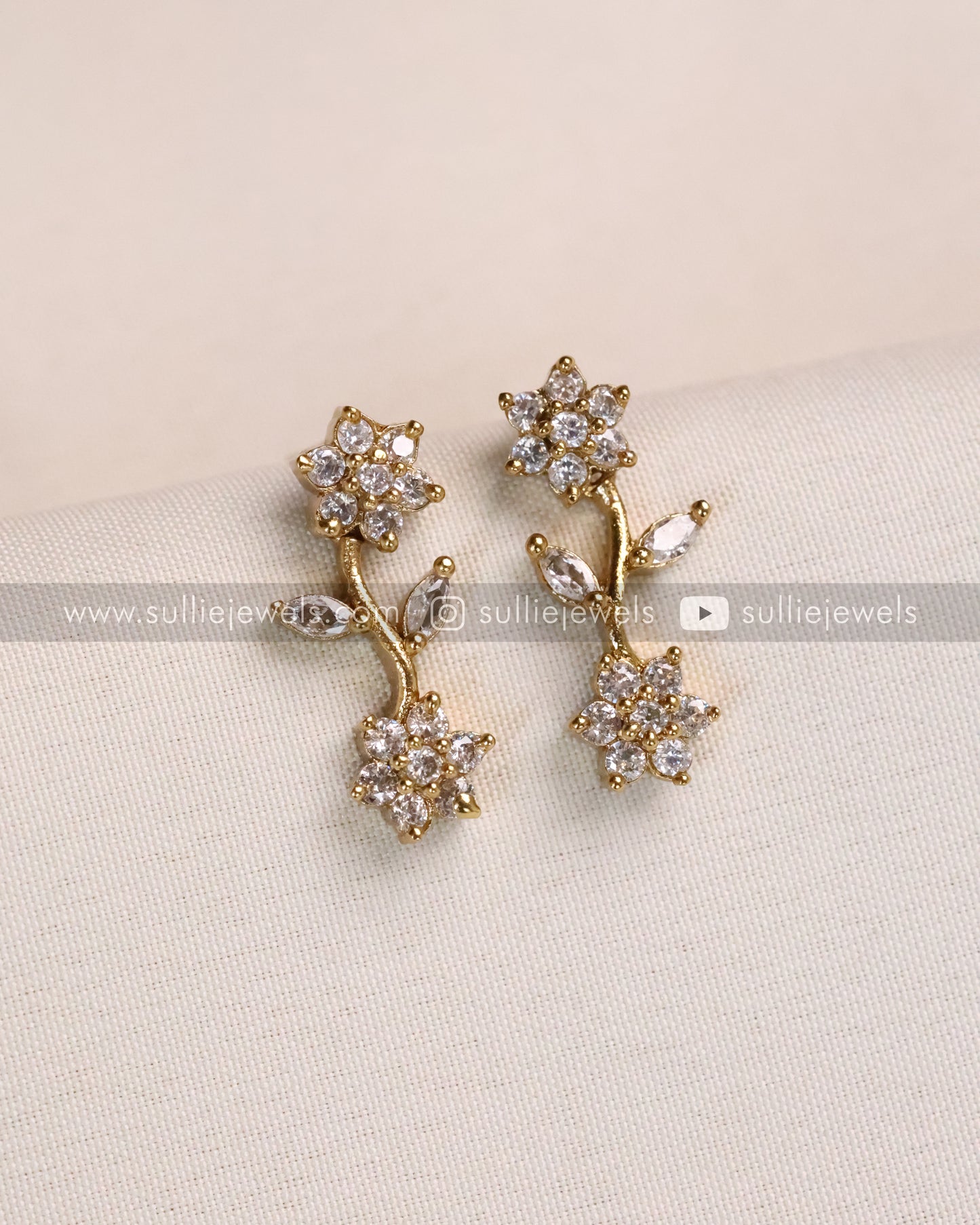 Diamond Climber Necklace with Stud