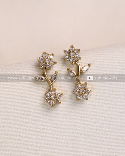 Diamond Climber Necklace with Stud
