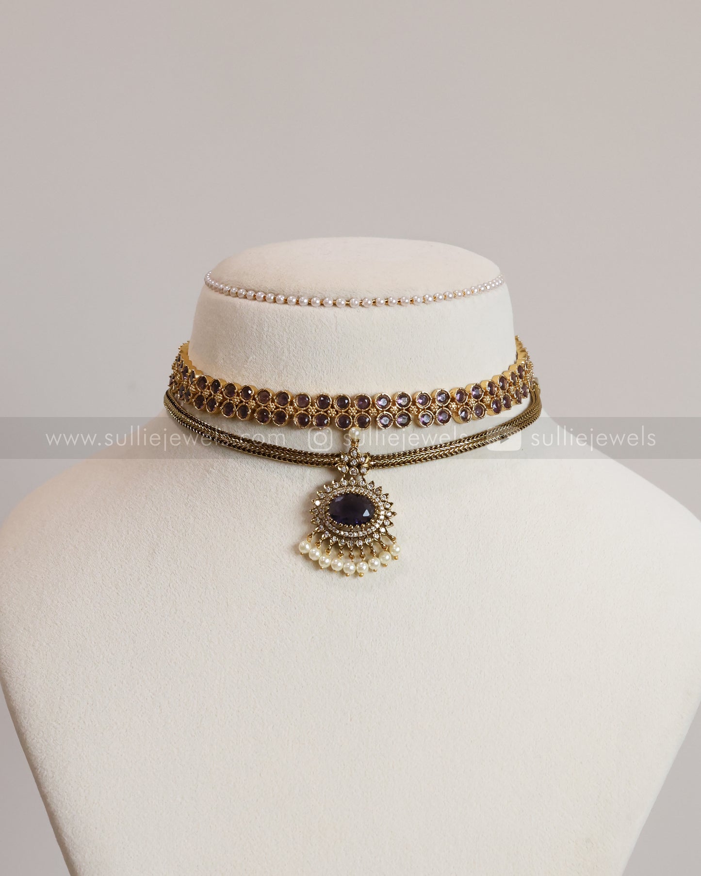 Violet AD Stone Layered Combo