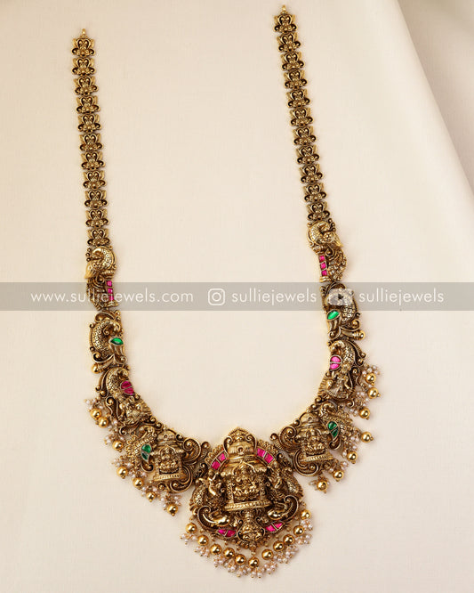 Premium Goddess Bridal Long Chain/Haram with Jhumka