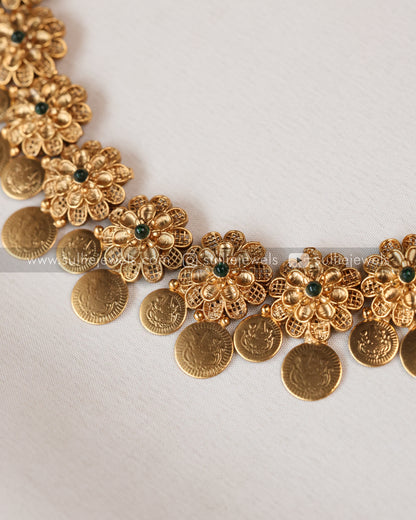 Green Elephant & Flower Coin Layered Combo ( 4 piece )