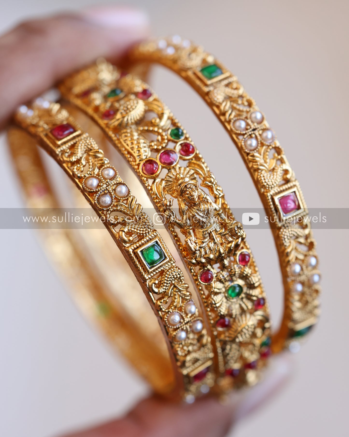 Temple Bangle - Set of 3